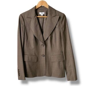 LOFT Women's Suit Jacket Office Corpcore Neutral Minimalist Taupe Size 6
